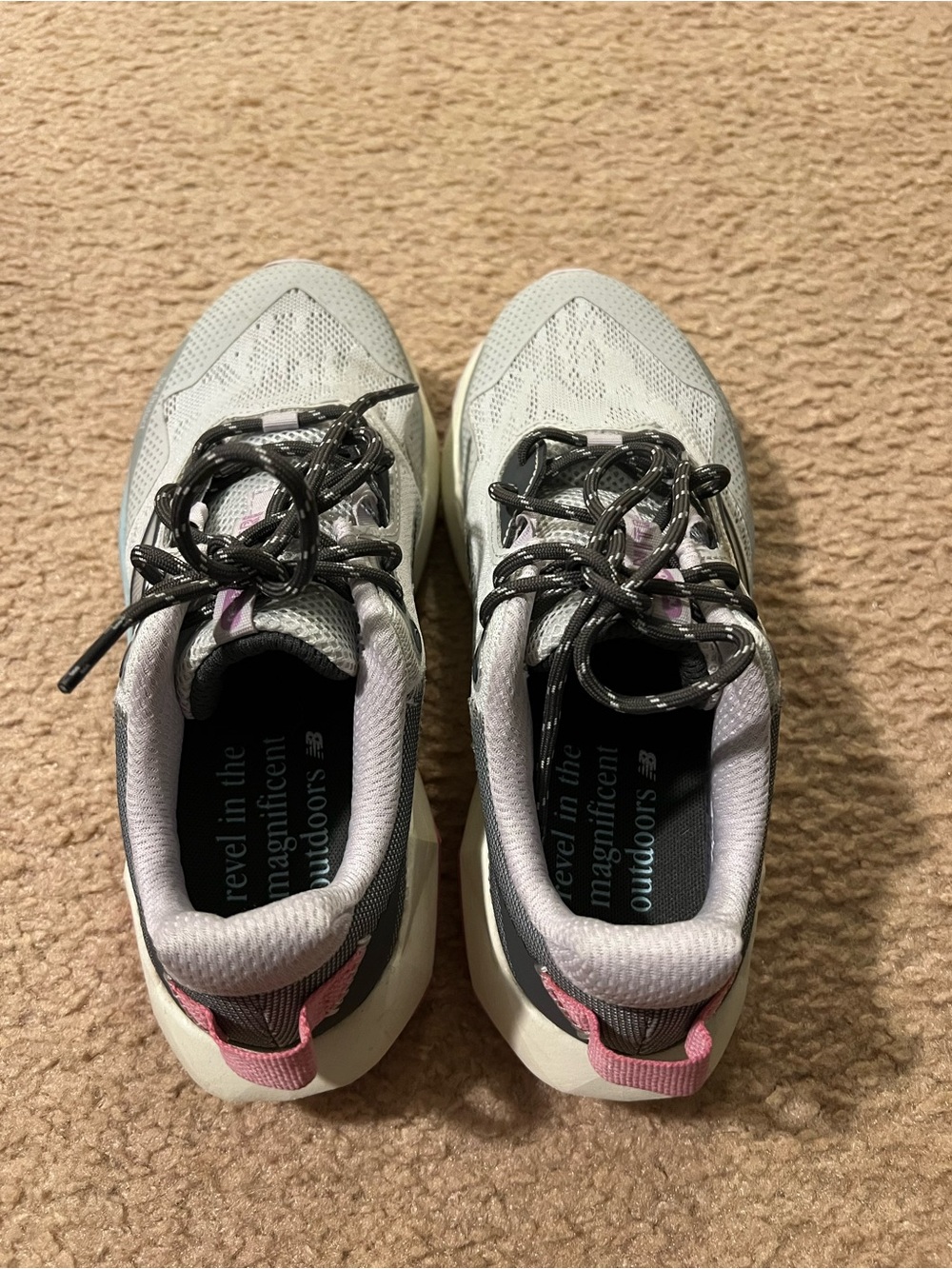 New Balance Light Gray and Pink Women's Sneakers